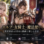 エルフ・女騎士・魔法使いの3タイプの異世界系AI美女を、種族・役割・世界観・動画表現から比較するアイキャッチ画像